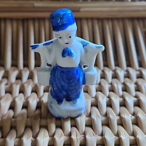 Vintage Dutch Boy Figurine With Water Pails